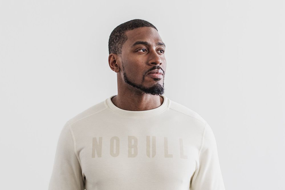 Sweats NOBULL Homme Ivory - NOBULL Crew,France (5971-TXBWR)